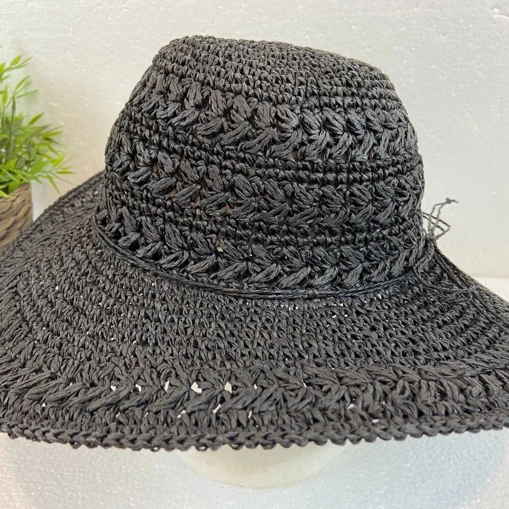 NWOT Scala Hand made Sun Hat 100% Paper Wide Brim
